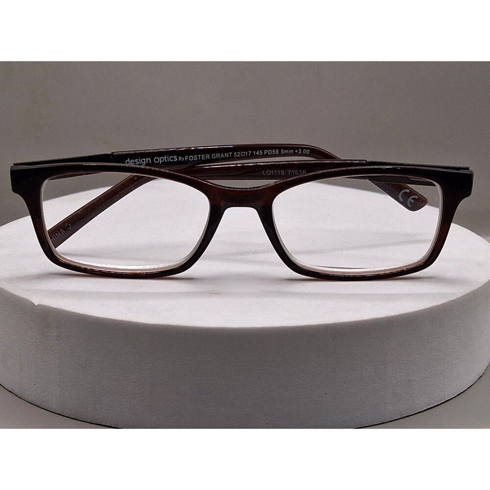 Design Optics by Foster Grant 52-17-145 PD58 5mm +3.00 Readers Eyeglasses